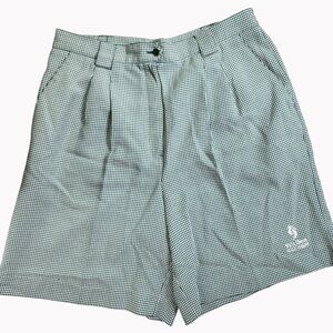 Tail Womens Size 14 Green Houndstooth Golf Shorts With Wailea Maui Embroidery